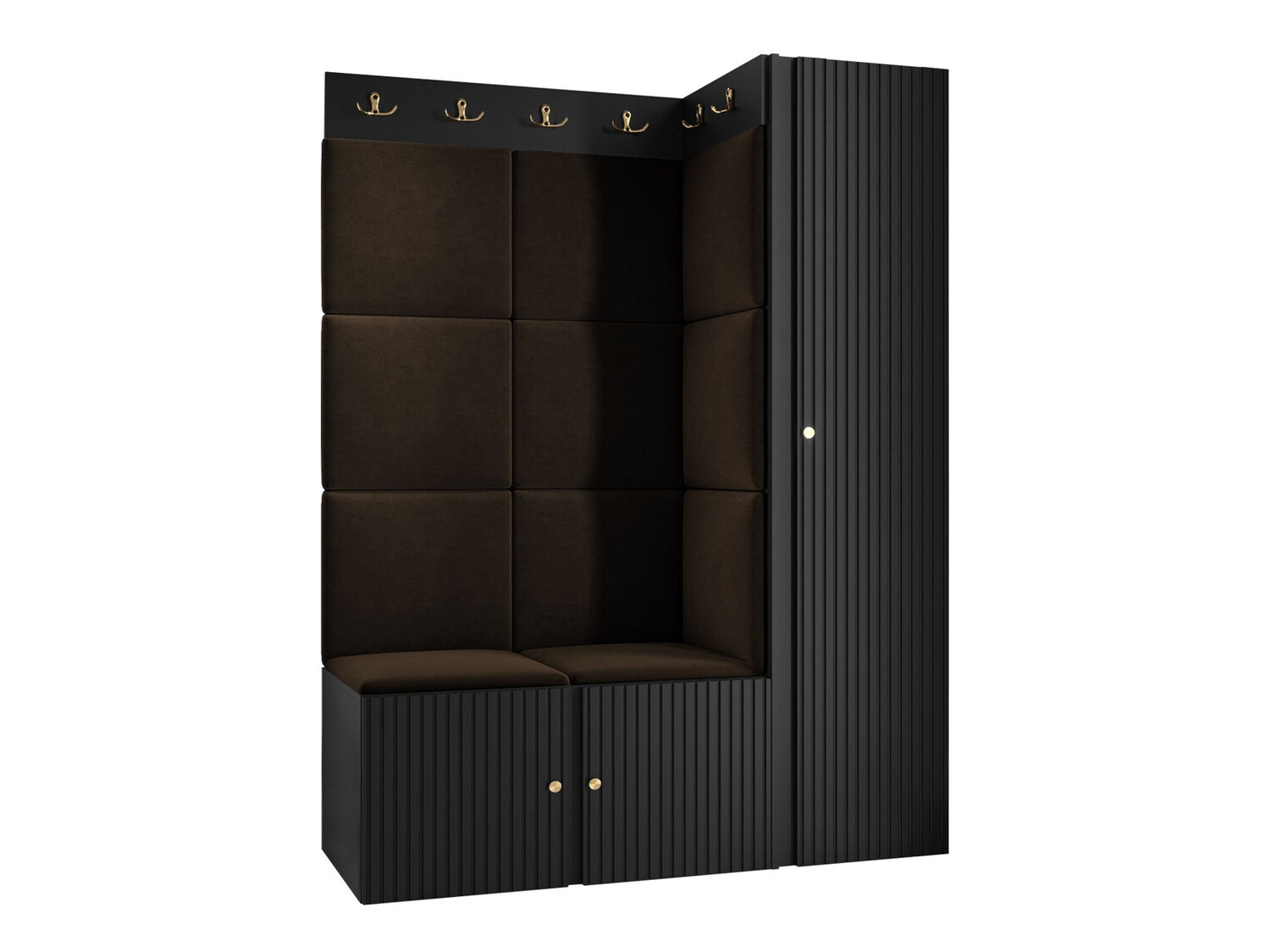 Set za hodnik Hartford 385 (Crno)