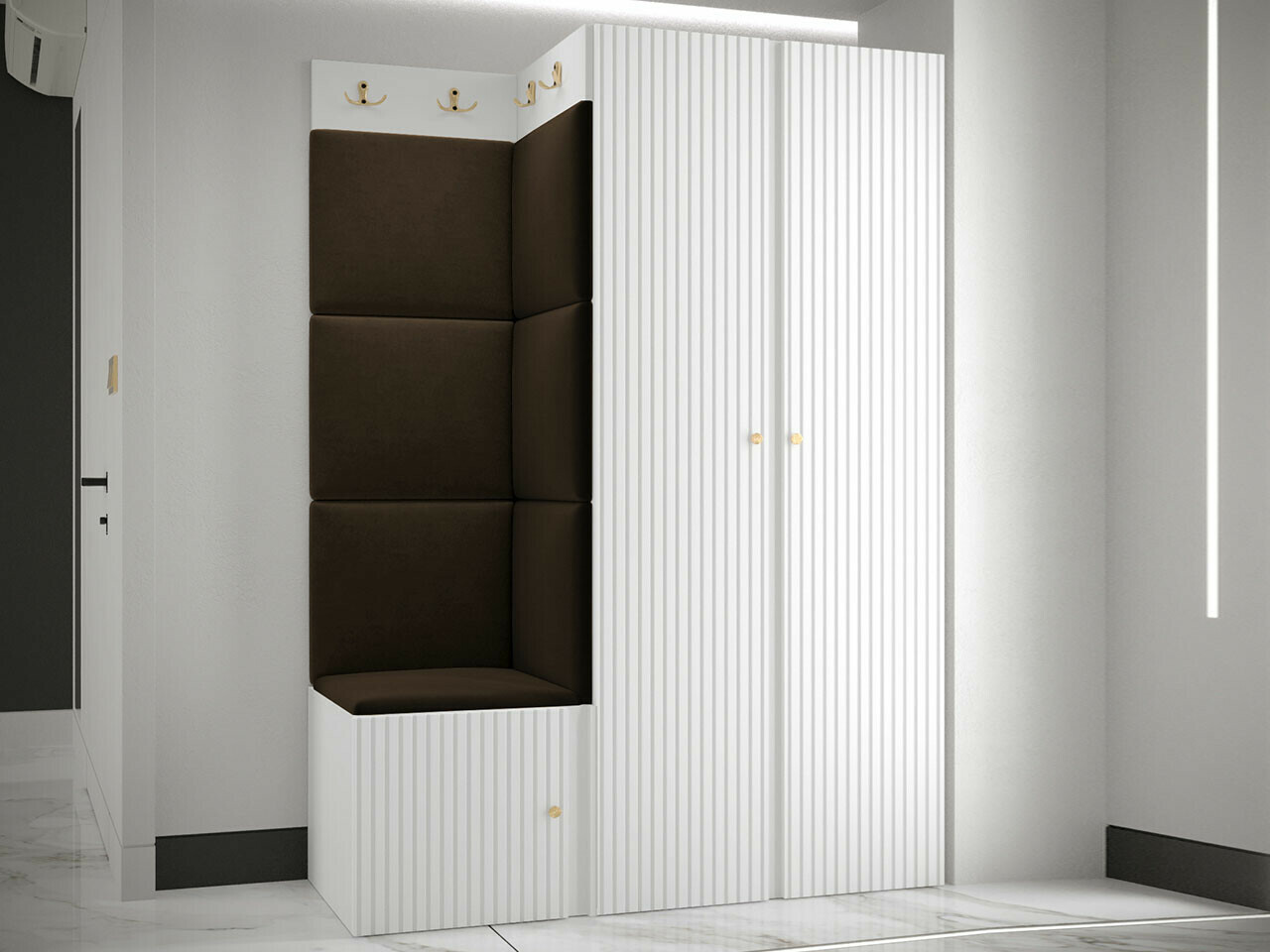 Set za hodnik Hartford 387 (Belo)