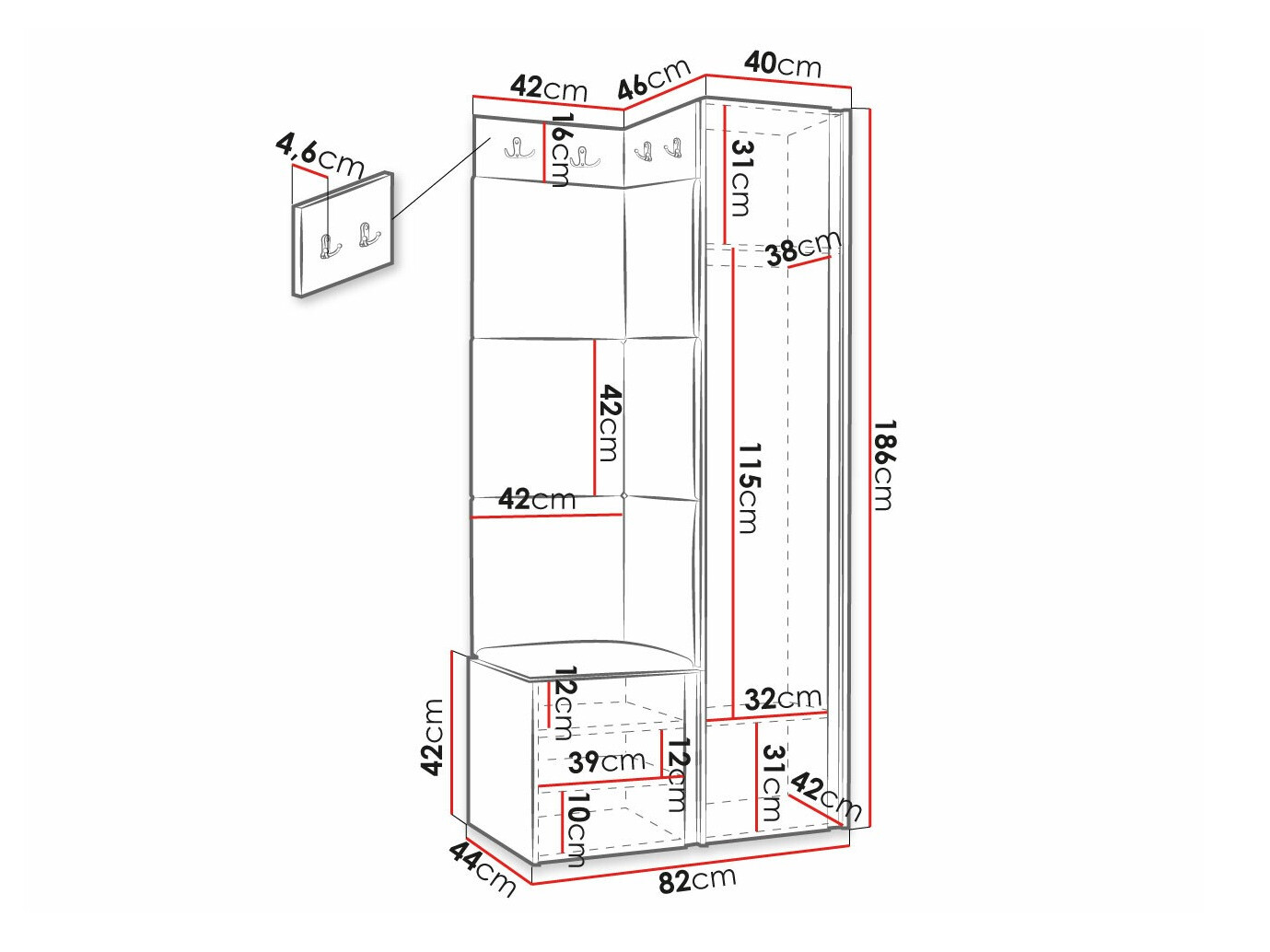 Set za hodnik Hartford 391 (Manila 04)