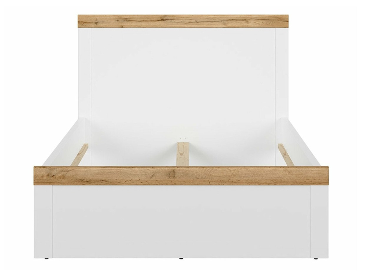 Krevet Sonsoru 115 (Belo + Sjajno belo + Вотан храст)