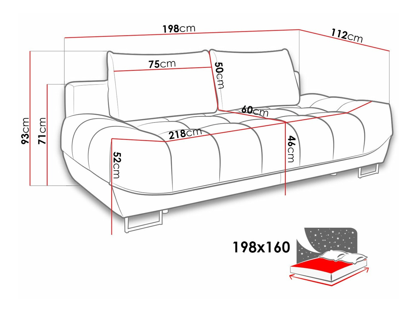 Sofa na razvlačenje Lincoln 181 (Zetta 305)