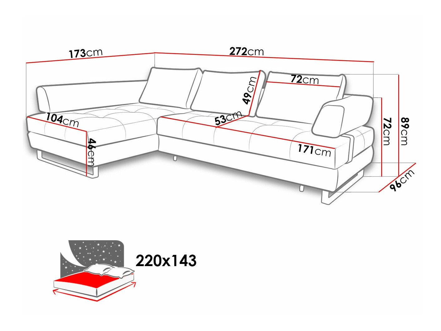 Ugaona sofa Lincoln 171 (Zetta 291)