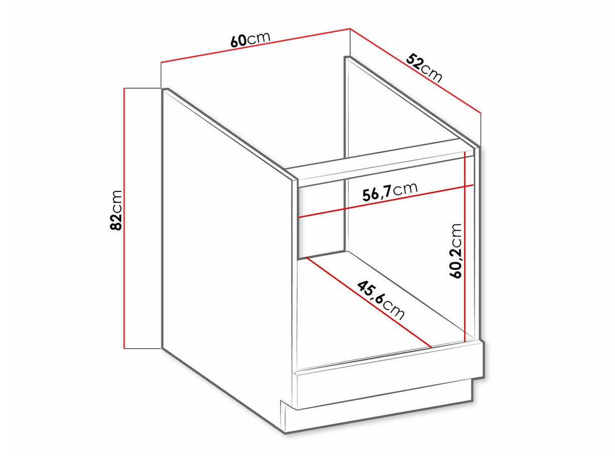 Modularni ormar za ugradne uređaje Retro White 109