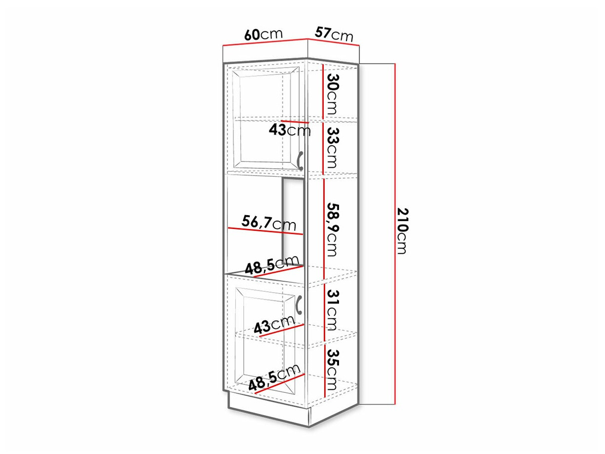 Modularni ormar za ugradne uređaje Retro White 115
