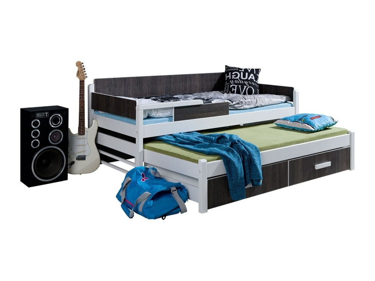 Krevet Henderson 121 (Belo + Tamno Zebrano)