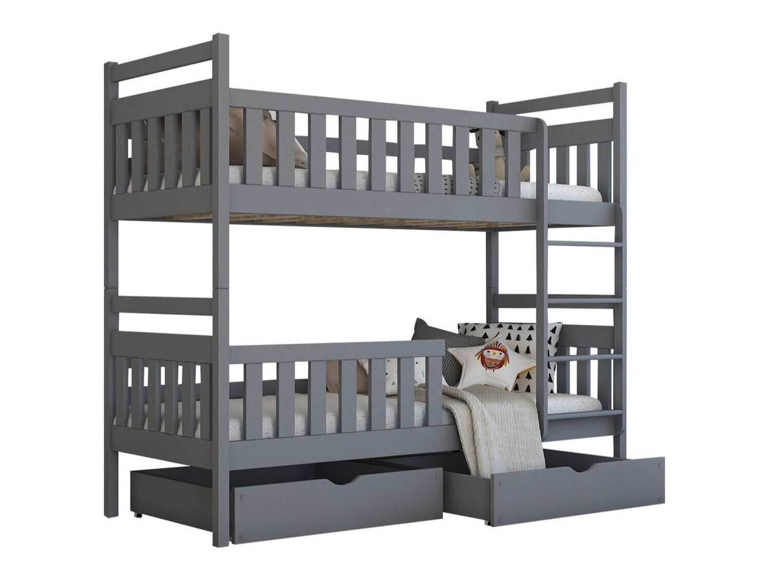 Krevet na sprat Vista 100 (Sivo)