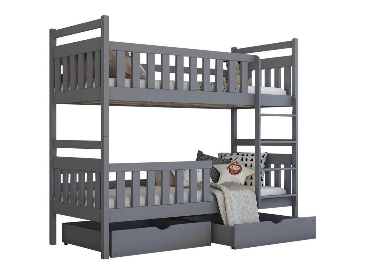 Krevet na sprat Vista 100 (Sivo)