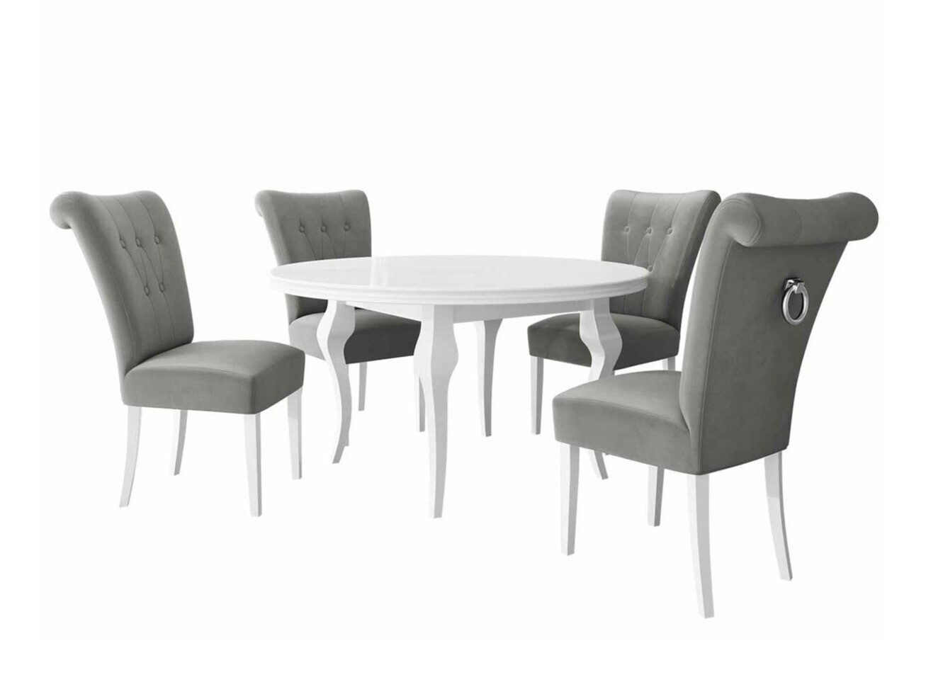 Trpezarijski set Racine 143 (Belo + Magic Velvet 2217)