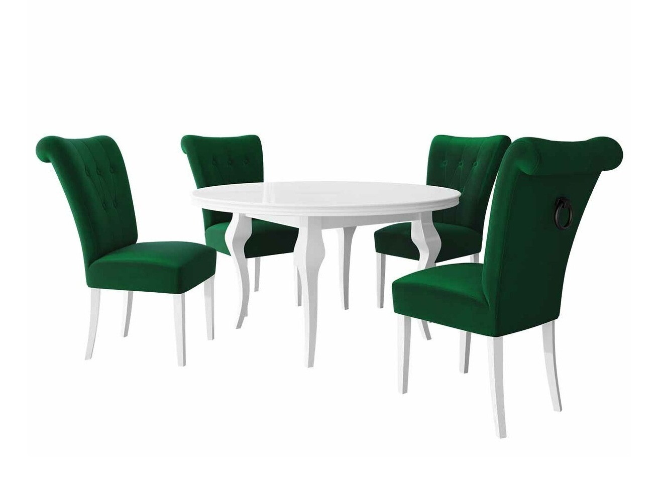 Trpezarijski set Racine 143 (Belo + Magic Velvet 2225)