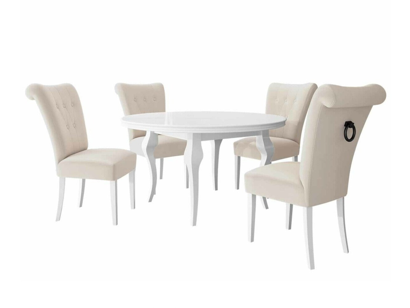 Trpezarijski set Racine 143 (Belo + Magic Velvet 2250)