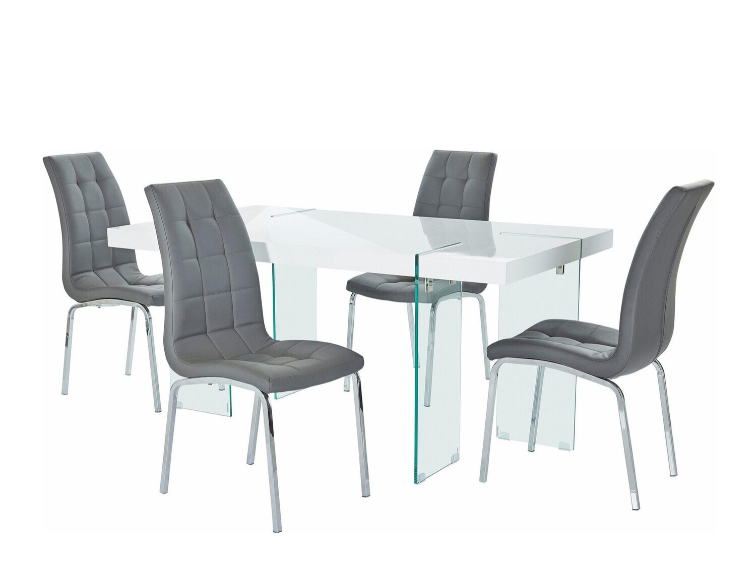 Trpezarijski set Denton 1110 (Sivo)