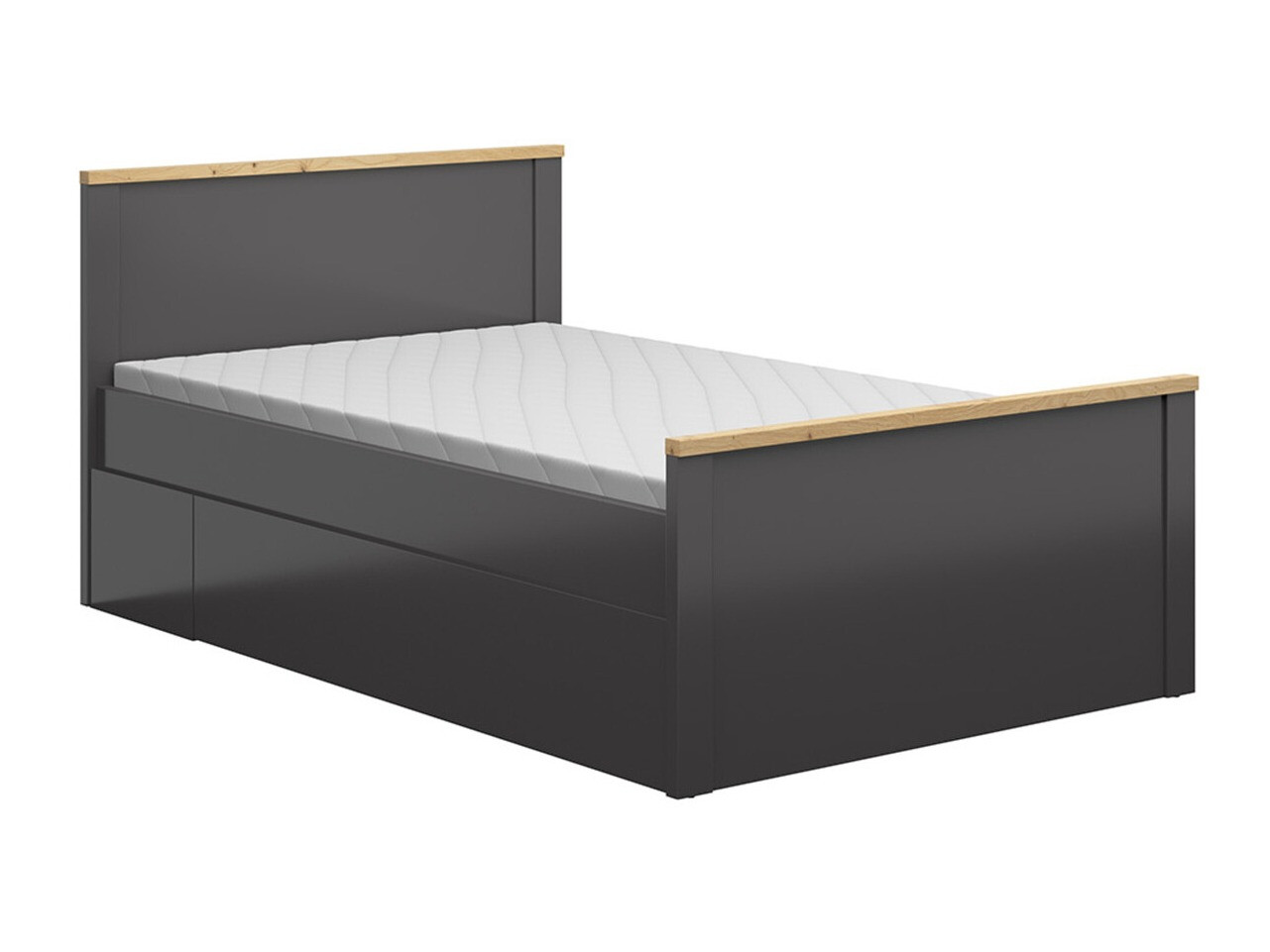 Krevet Sordoro 132 (Graphite + Zanatski hrast)