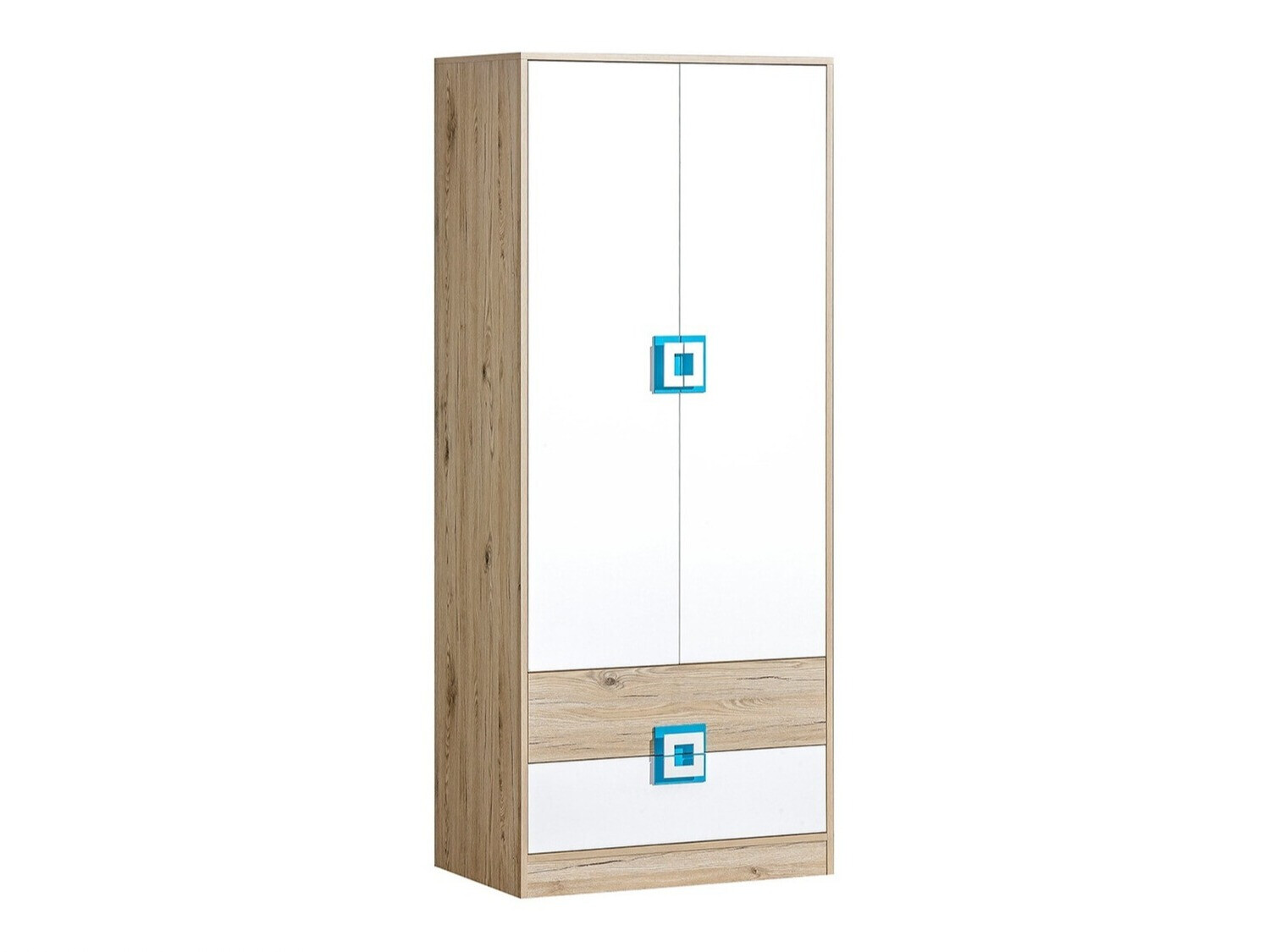 Ormar Balvire 102 (Svetli javor + Belo + Tirkizna)