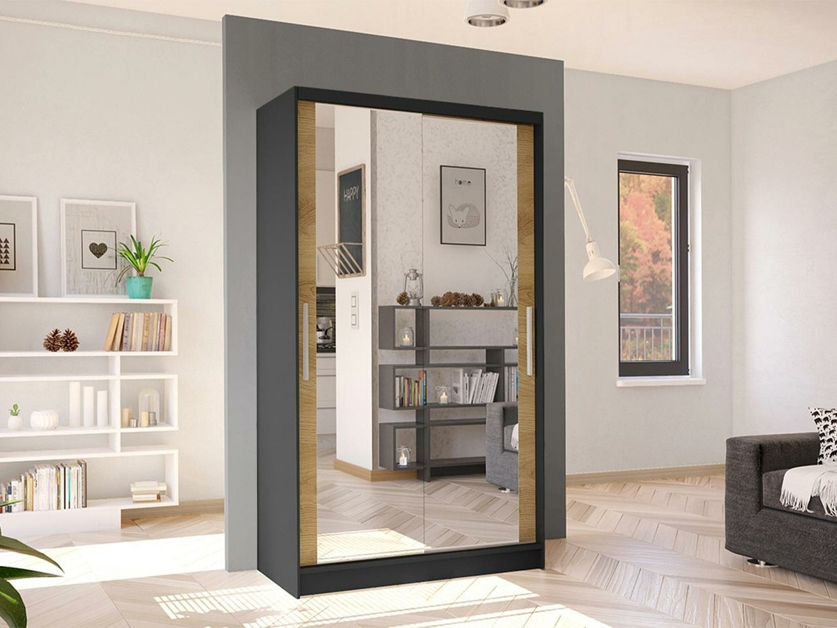 Ormar Closico Structor VII (Crno + Artisan hrast)