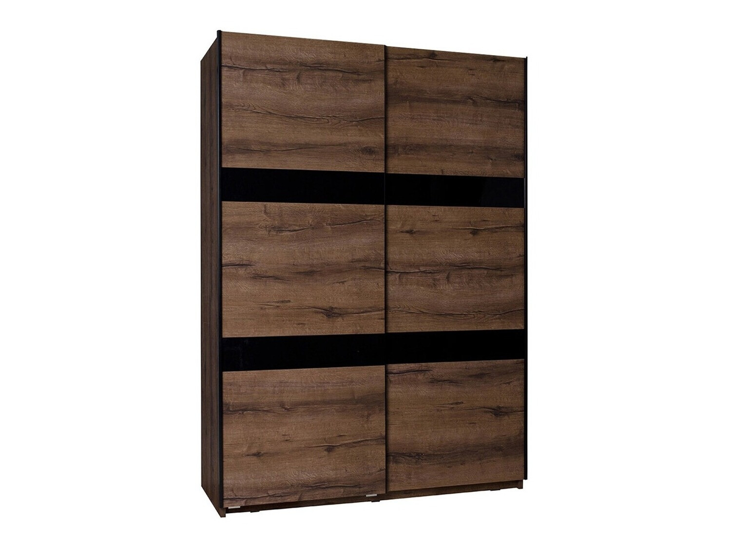 Ormar Fivelbo 109 (Manastirski hrast + Sjajno crna)