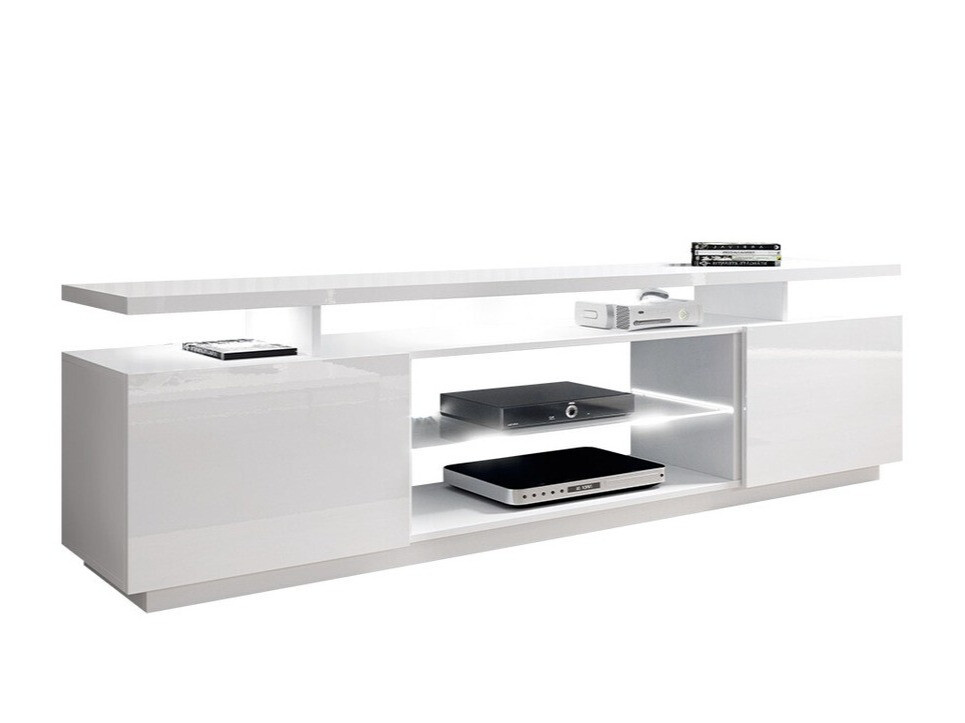 TV komoda Figura (Belo + Sjajno belo)