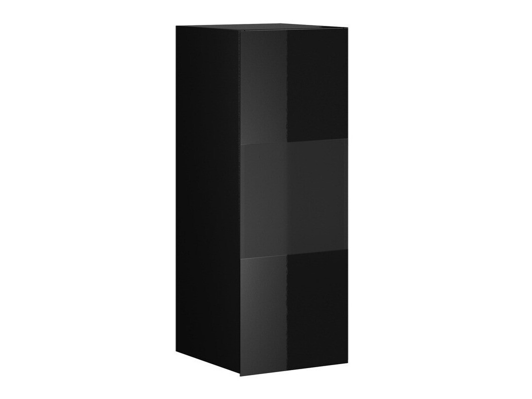 Zidni ormarić Fervese 105 (Crno + Crna visoki sjaj)