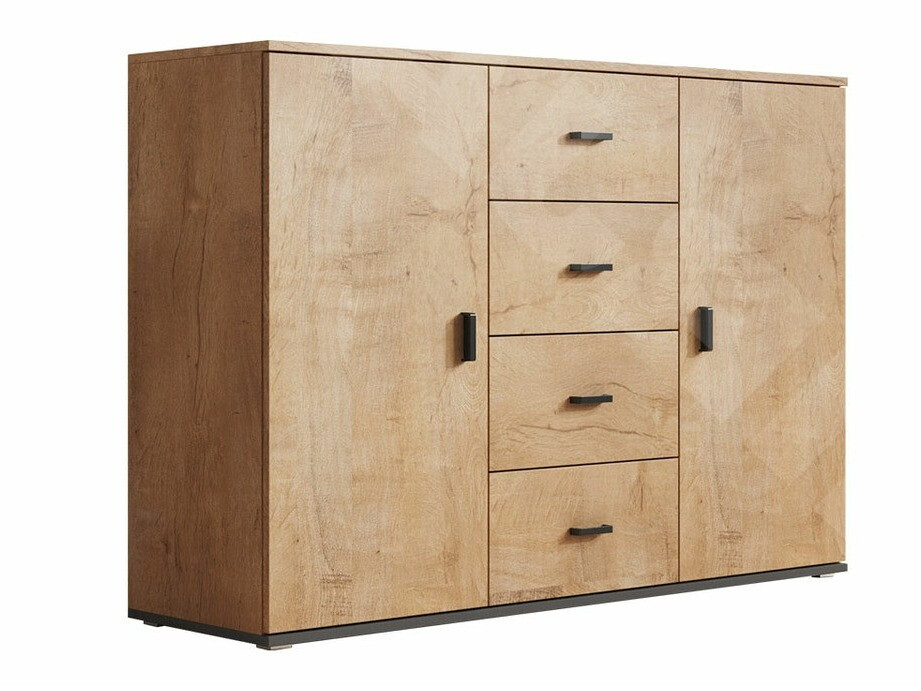 Komoda Charlotte 118 (Храст лефкас + Crno)