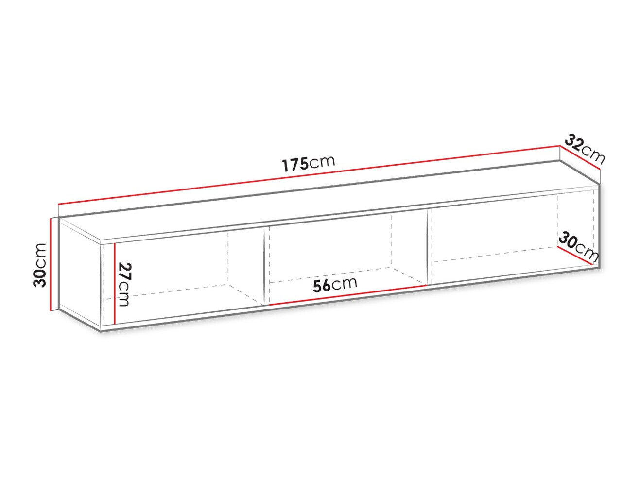 TV komoda Felduno 100 (Belo + Zlatna)