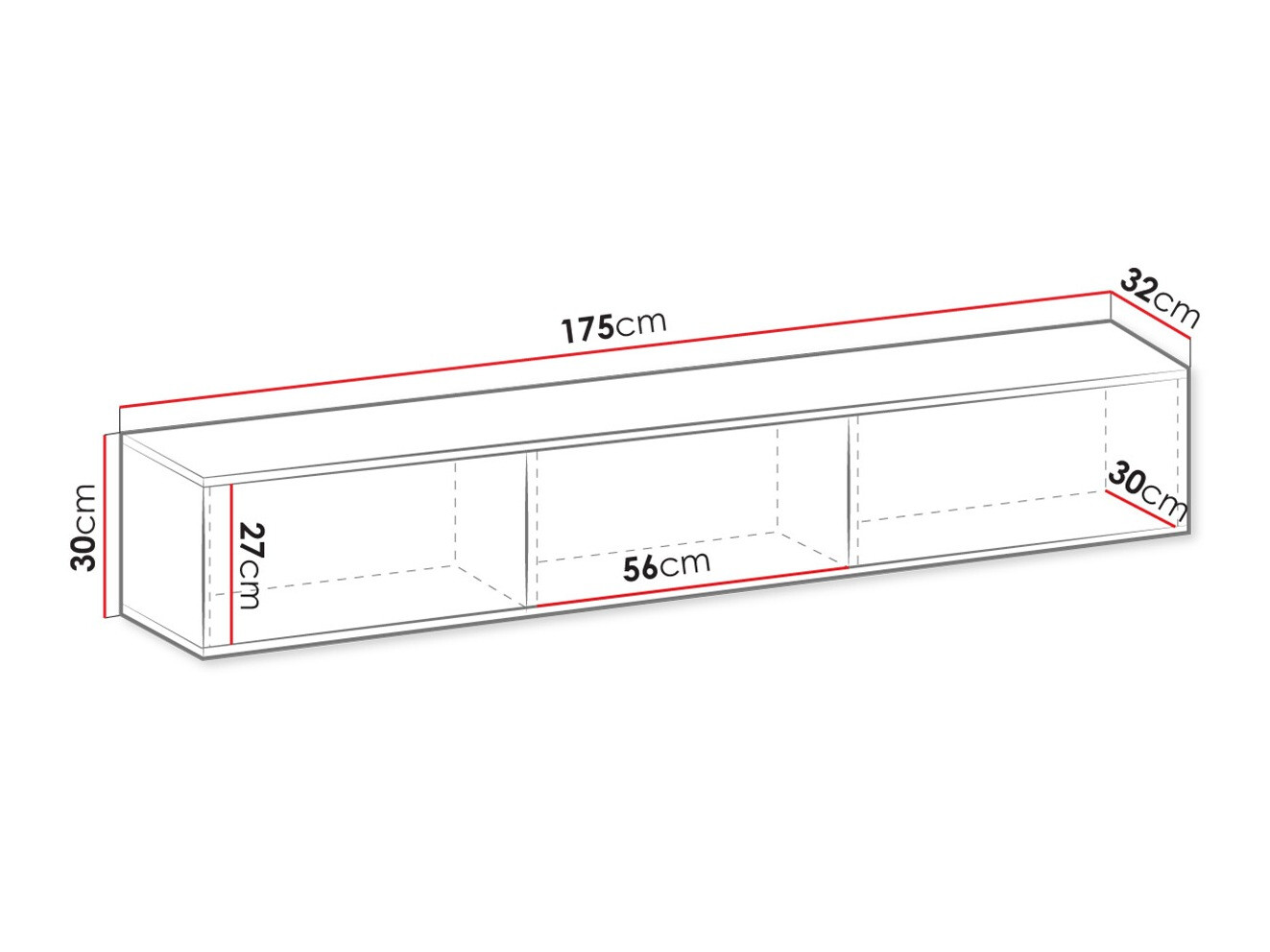 TV komoda Princal (Krem + Zlatna)