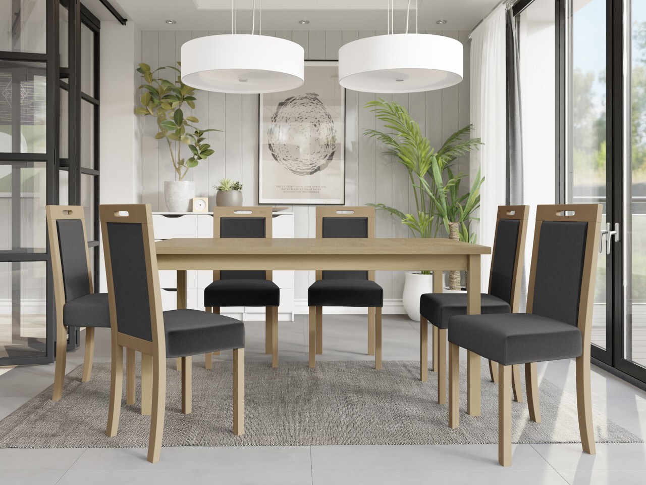 Trpezarijski set Victorville 262 (Sonoma hrast)