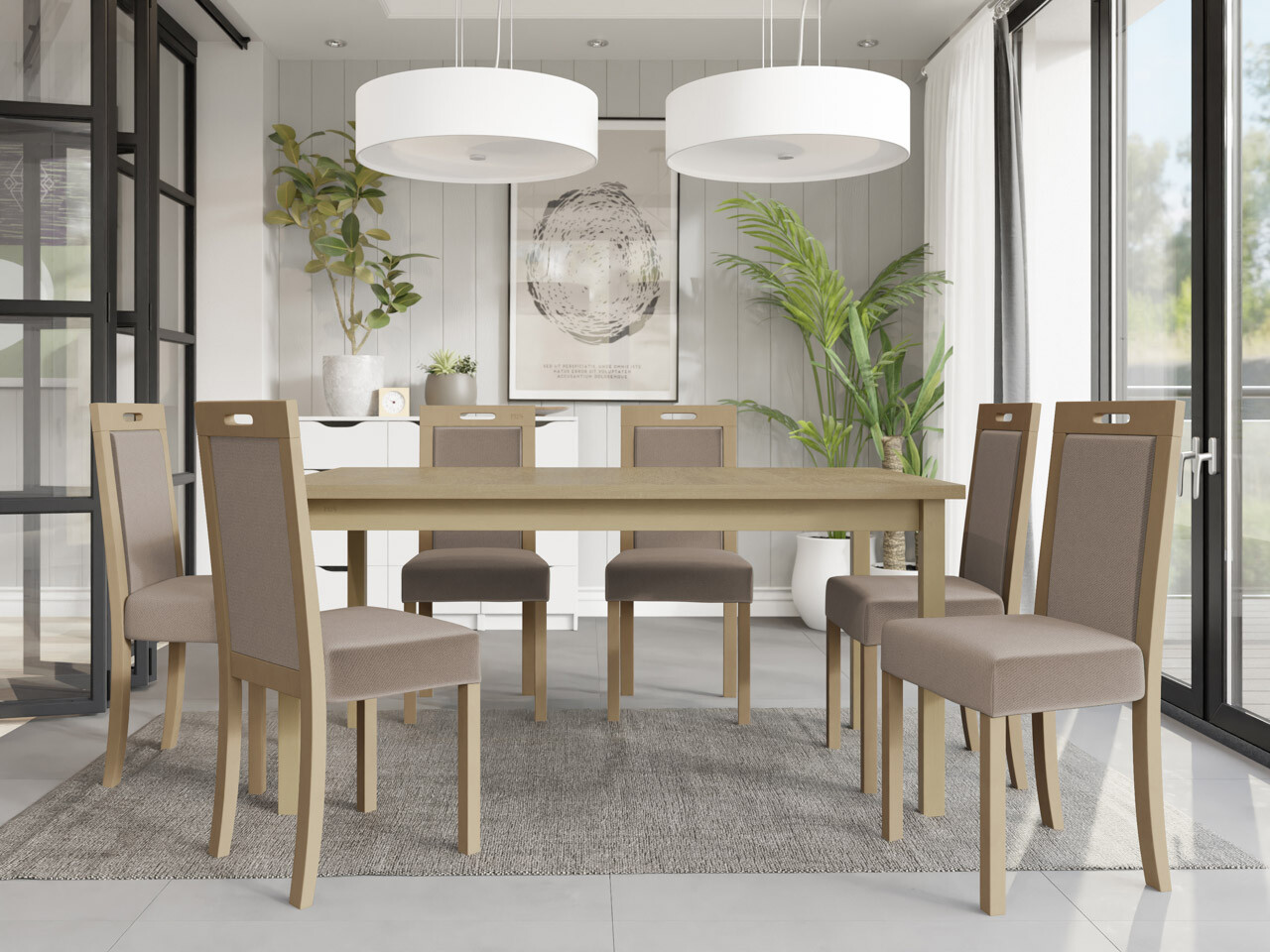 Trpezarijski set Victorville 262 (Sonoma hrast)