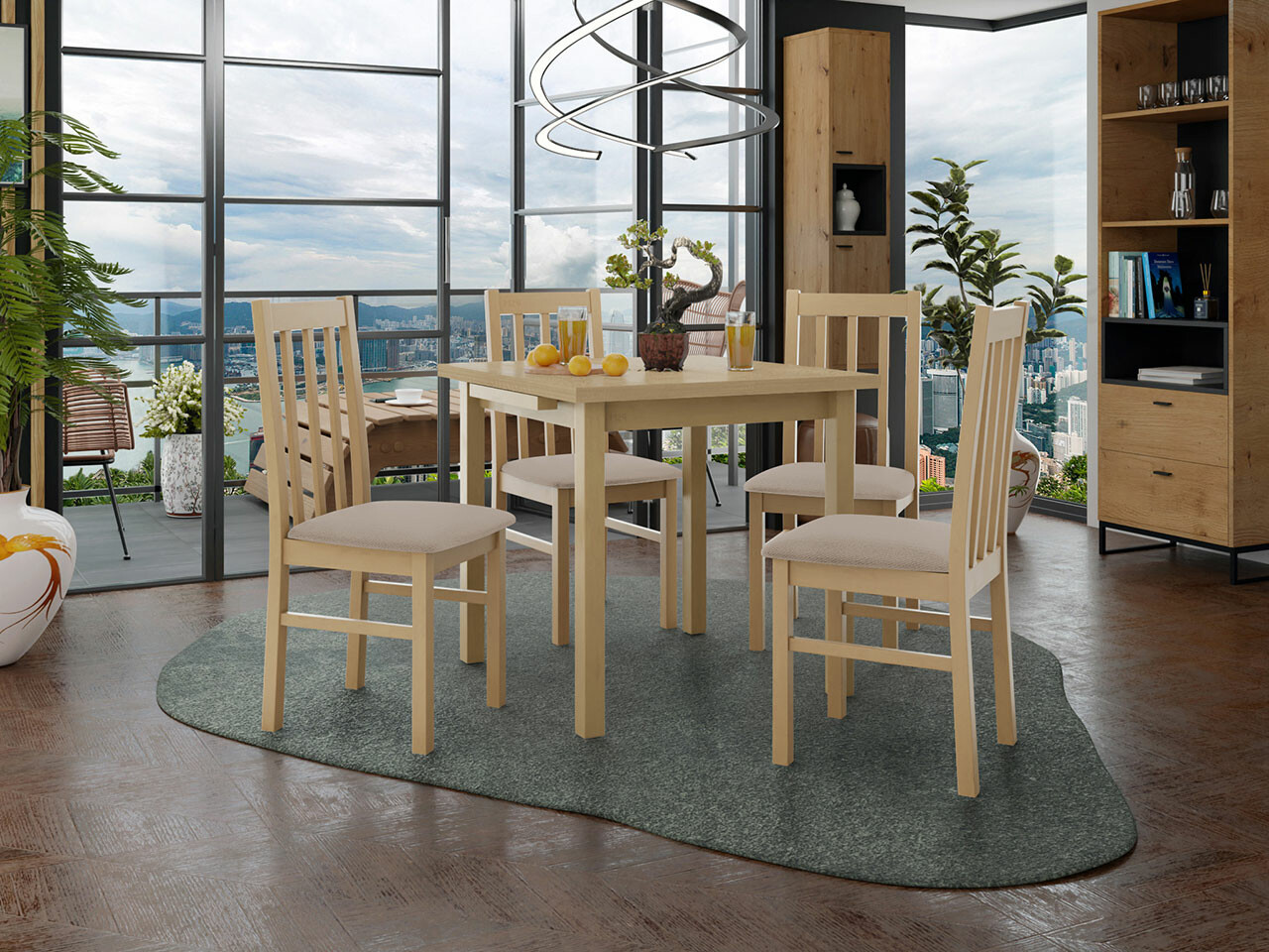 Trpezarijski set Victorville 263 (Sonoma hrast)