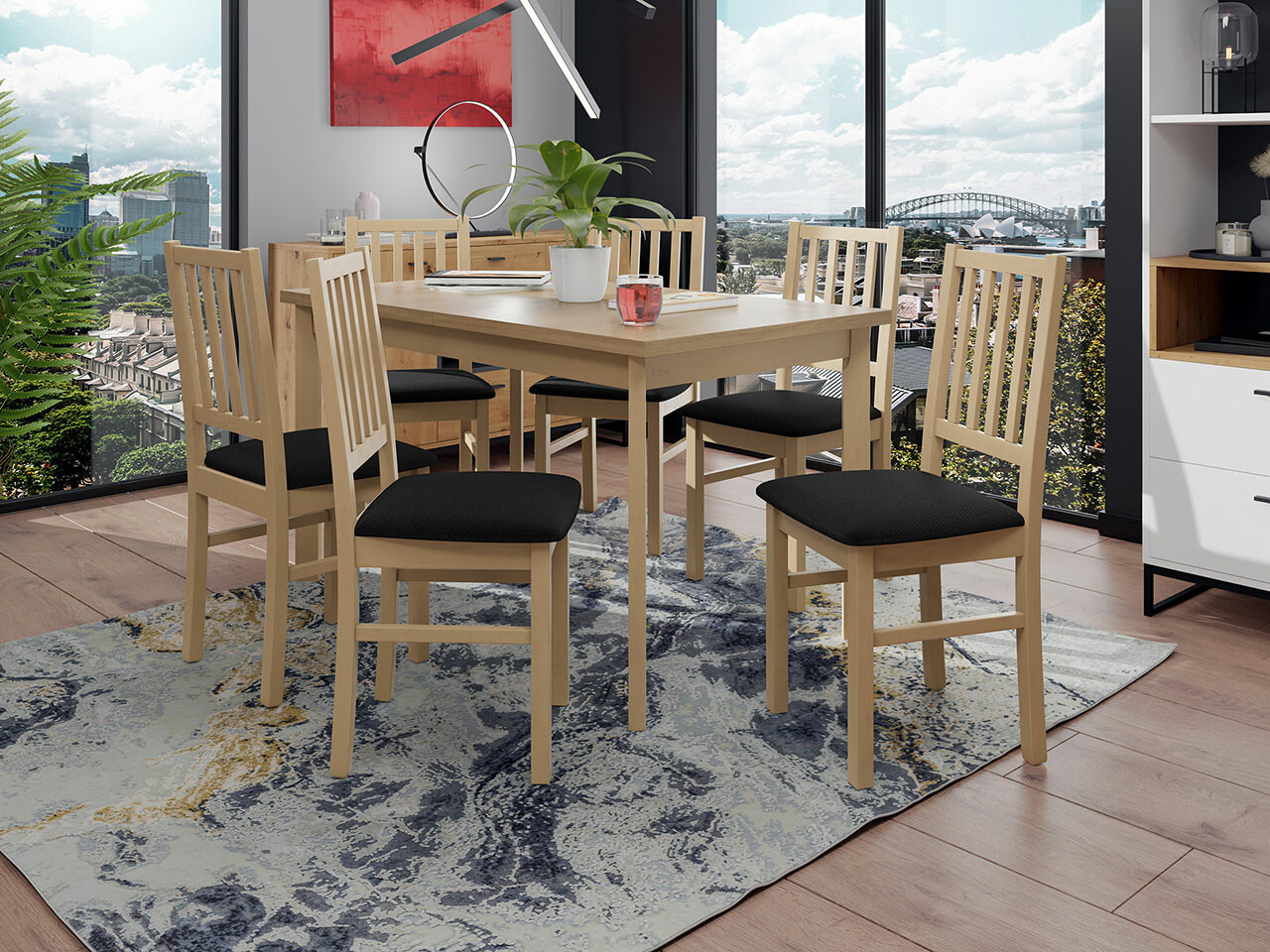 Trpezarijski set Victorville 264 (Sonoma hrast)