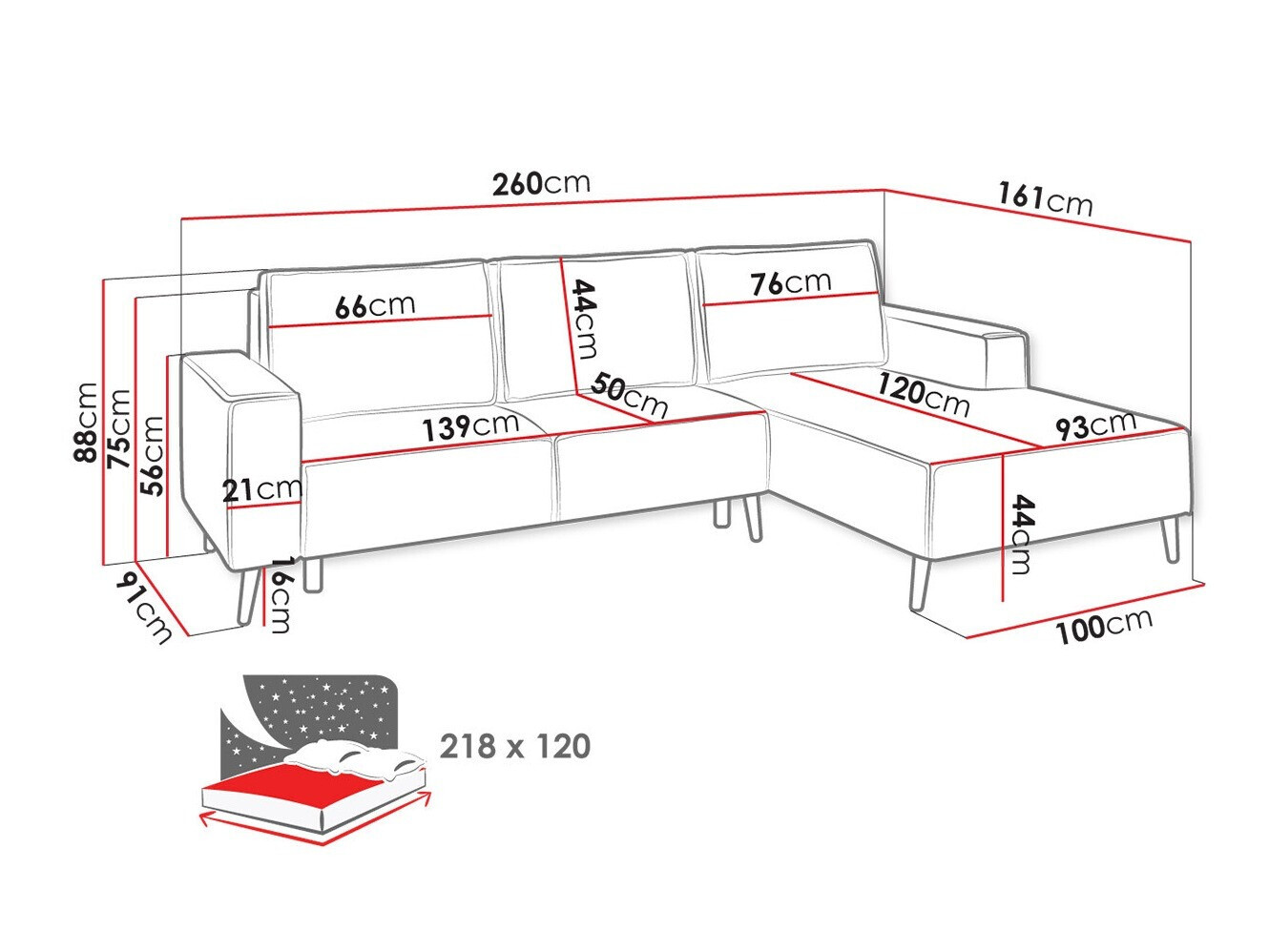 Ugaona sofa Lincoln 172 (Zetta 293)