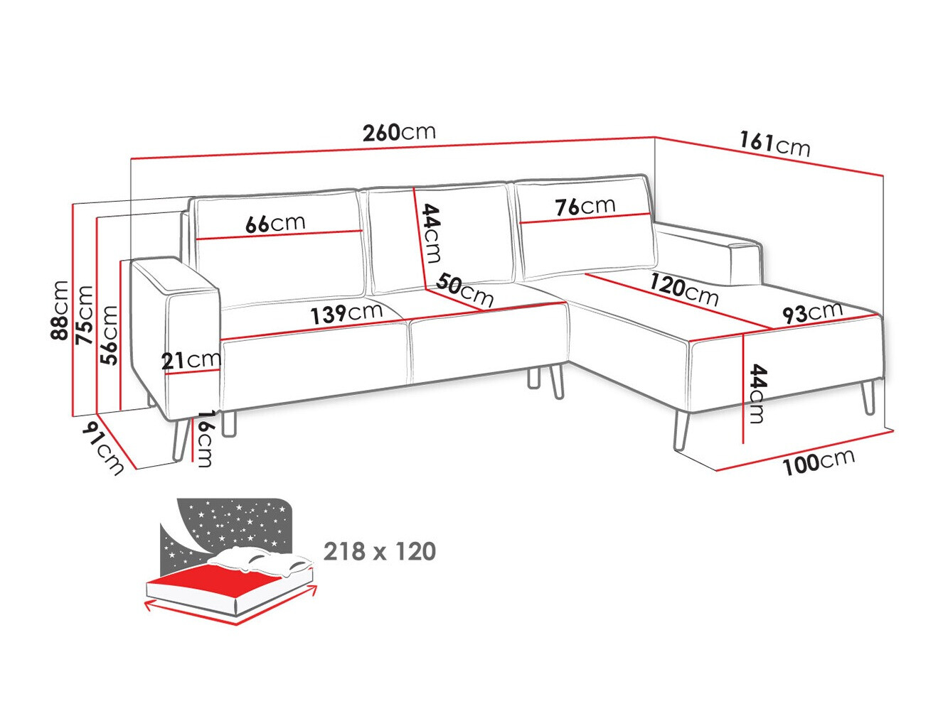 Ugaona sofa Lincoln 172 (Zetta 295)