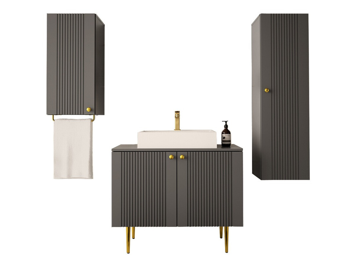 Set za kupatilo Merced P107 (Sivo)