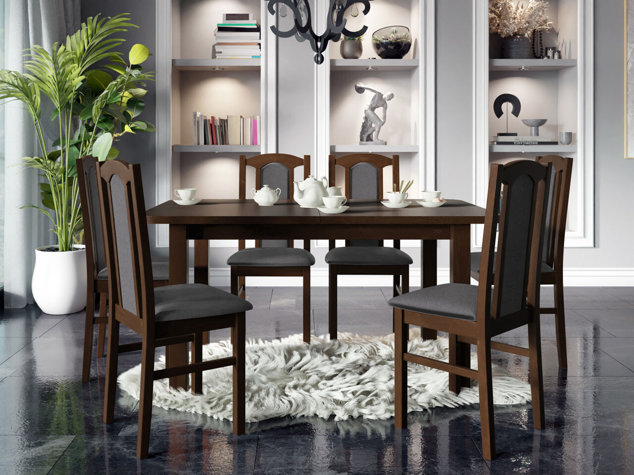 Trpezarijski set Victorville 273 (Orah)