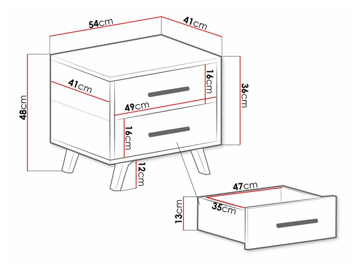 Noćni ormarić Delbalo 104 (Zelena + Zlatna)