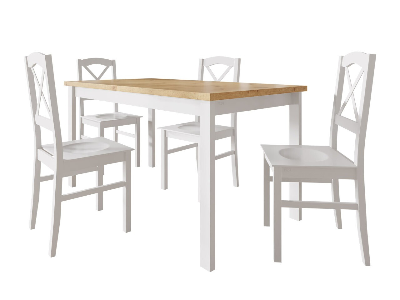 Trpezarijski set Victorville 281 (Belo + Artisan hrast)