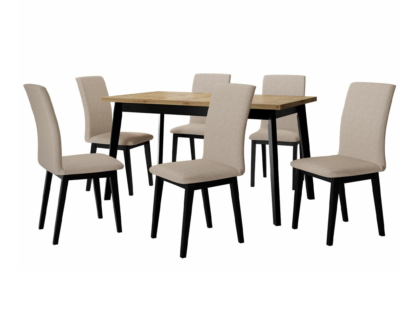 Trpezarijski set Victorville 288 (Artisan hrast + Crno)