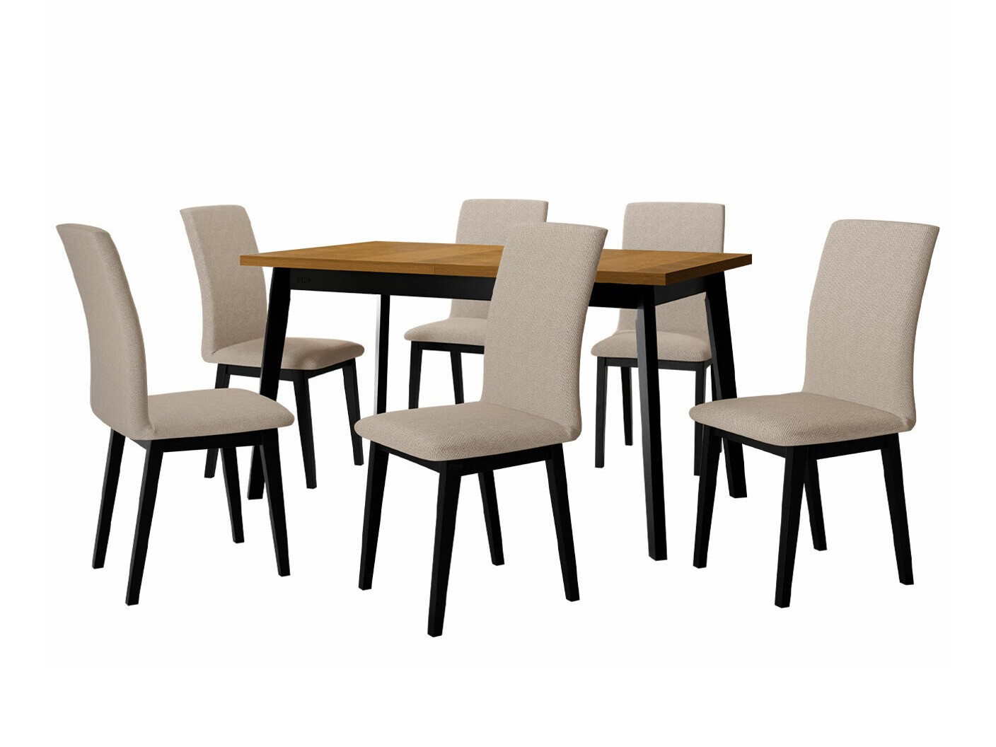 Trpezarijski set Victorville 288 (Unuk hrast + Crno)