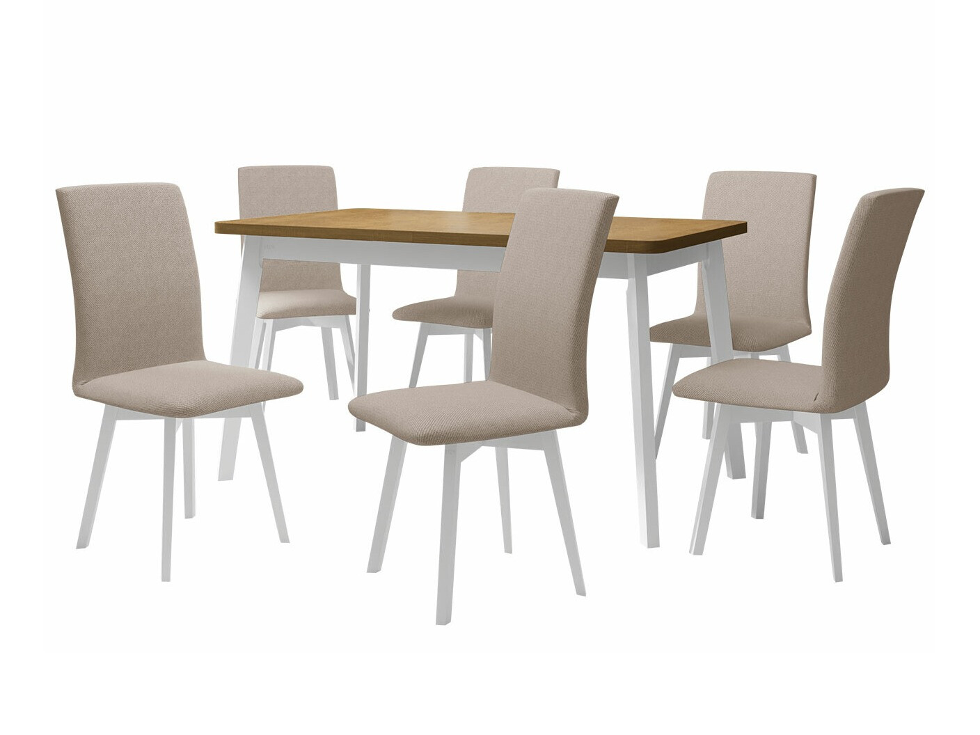 Trpezarijski set Victorville 291 (Sonoma hrast + Belo)