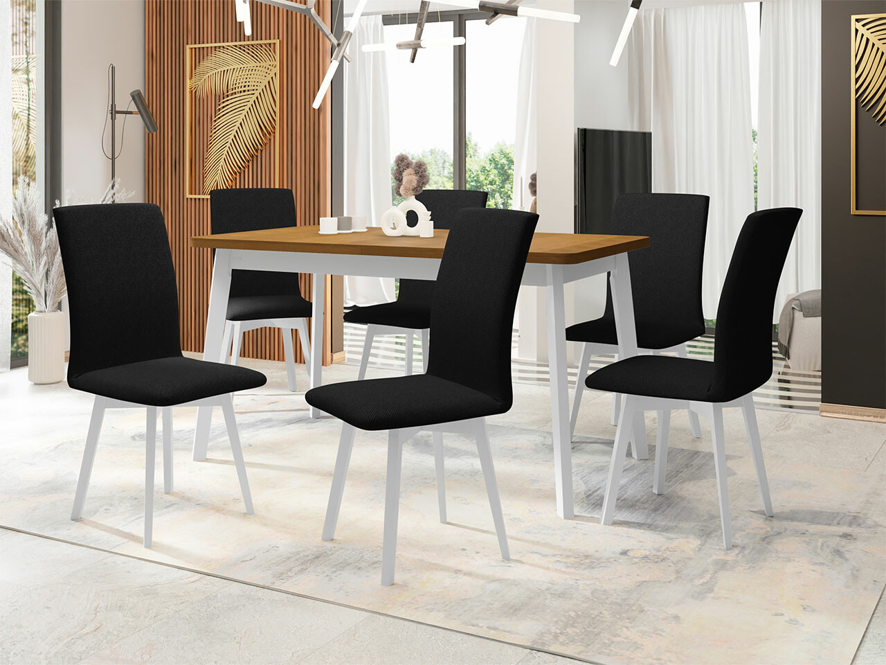 Trpezarijski set Victorville 291 (Unuk hrast + Belo)