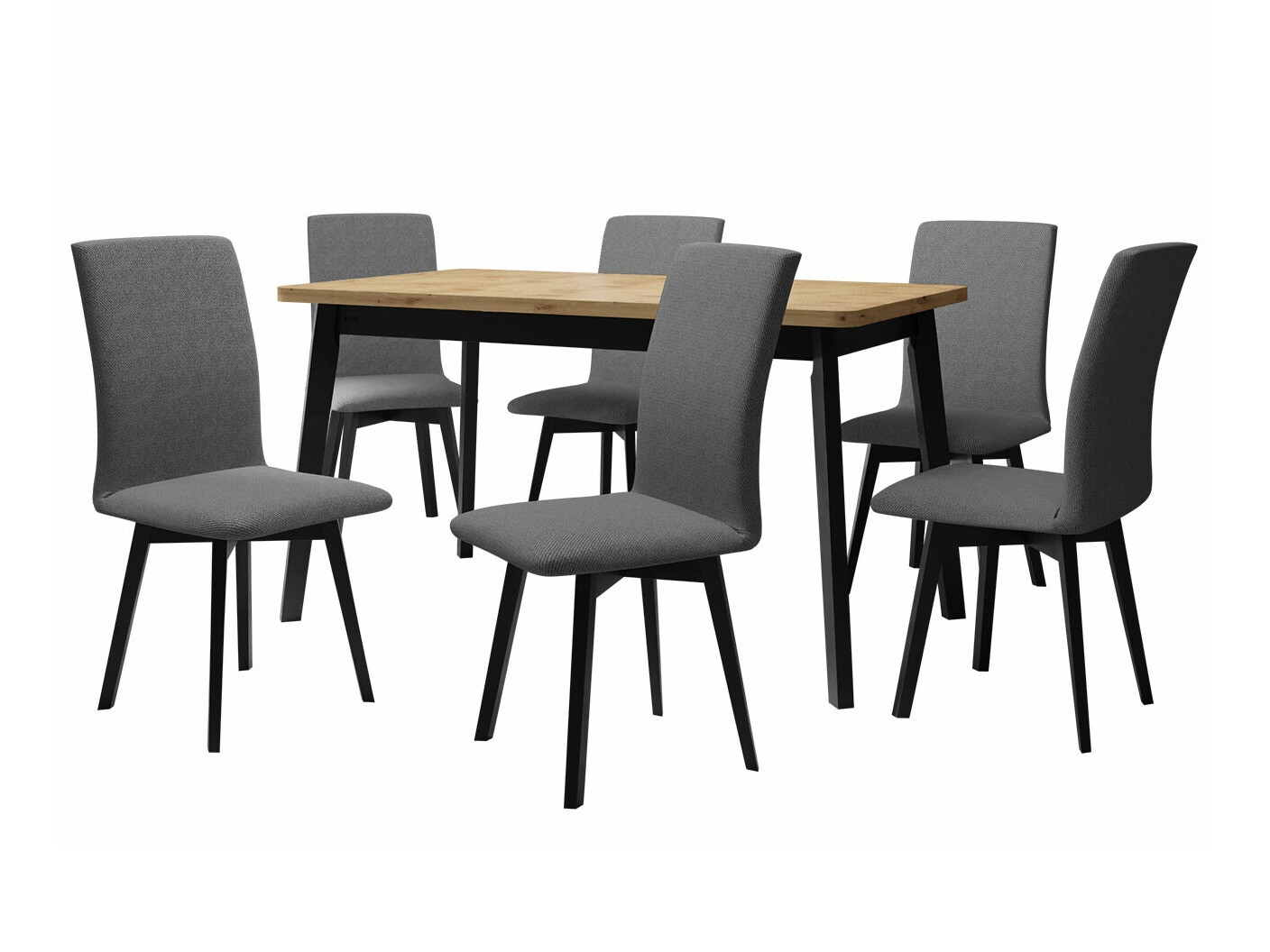 Trpezarijski set Victorville 292 (Artisan hrast + Crno)