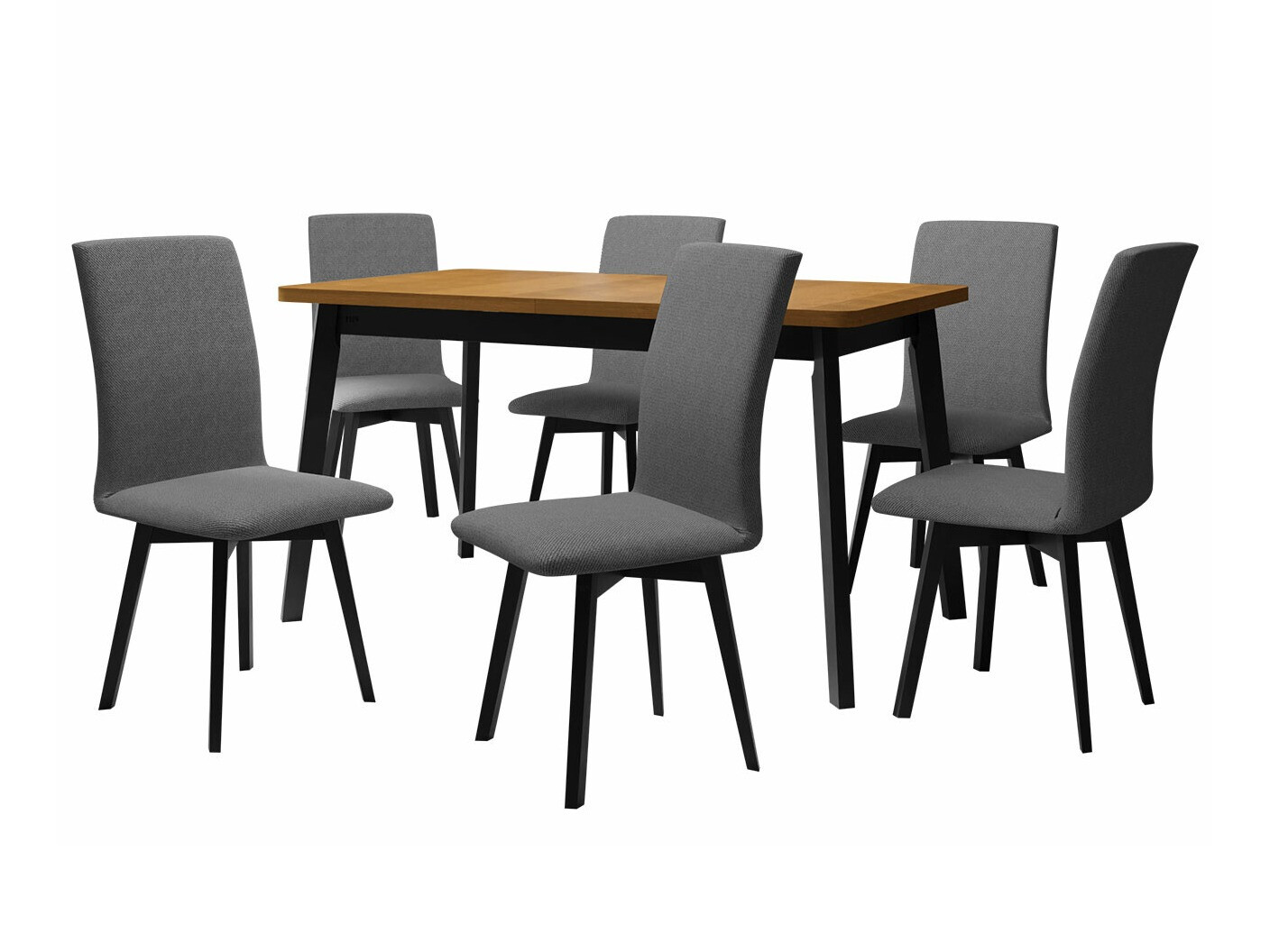 Trpezarijski set Victorville 292 (Unuk hrast + Crno)