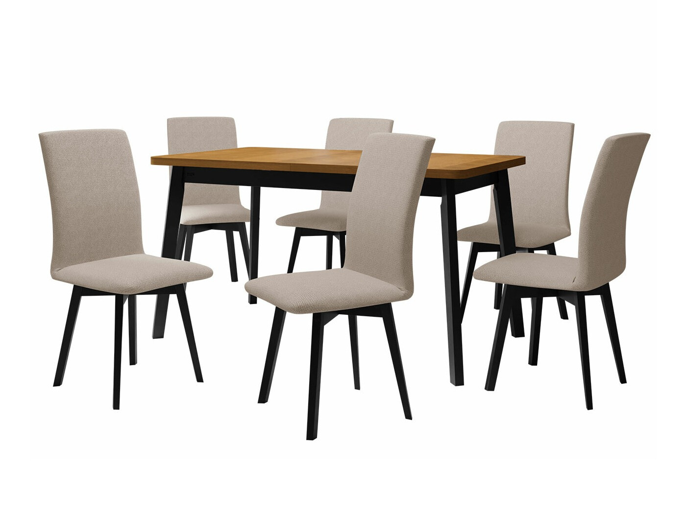 Trpezarijski set Victorville 292 (Unuk hrast + Crno)