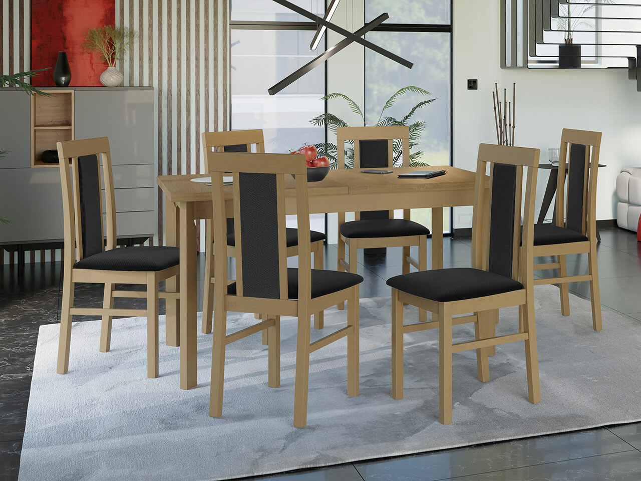 Trpezarijski set Victorville 293 (Sonoma hrast)