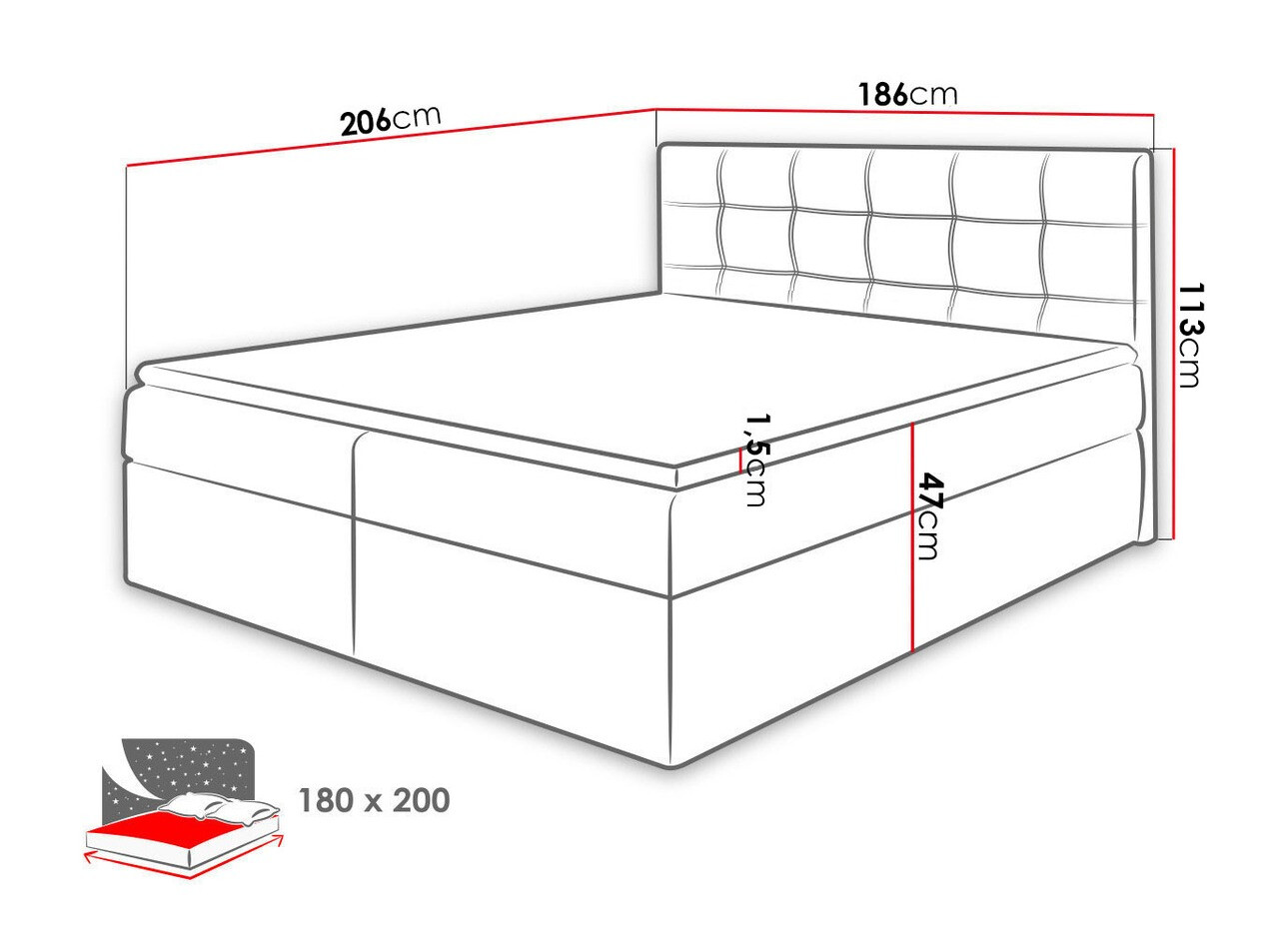 Boxspring krevet Comfivo Gaudens (Kronos 19)