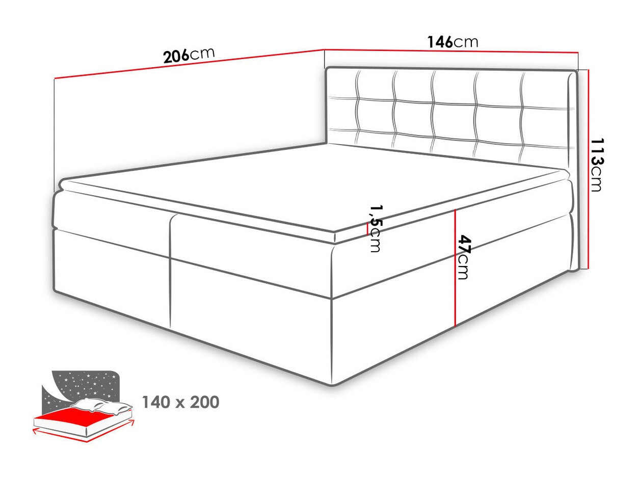 Boxspring krevet Comfivo Gaudens (Paros 02)