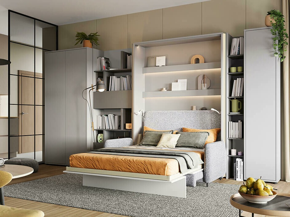 Polica Concept Pro Lenart Levfere 146 (Sivo + Graphite)