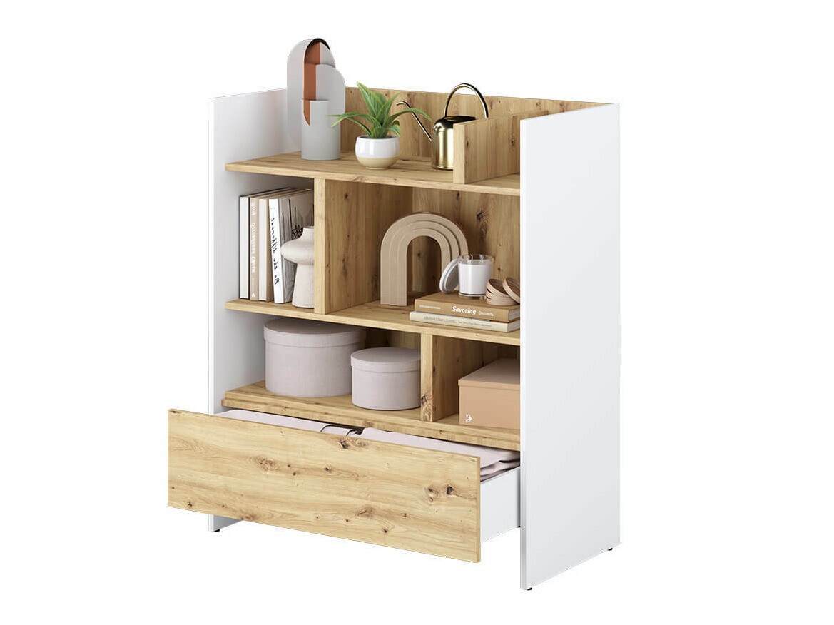 Polica Concept Pro Lenart Levfere 149 (Belo + Artisan hrast)