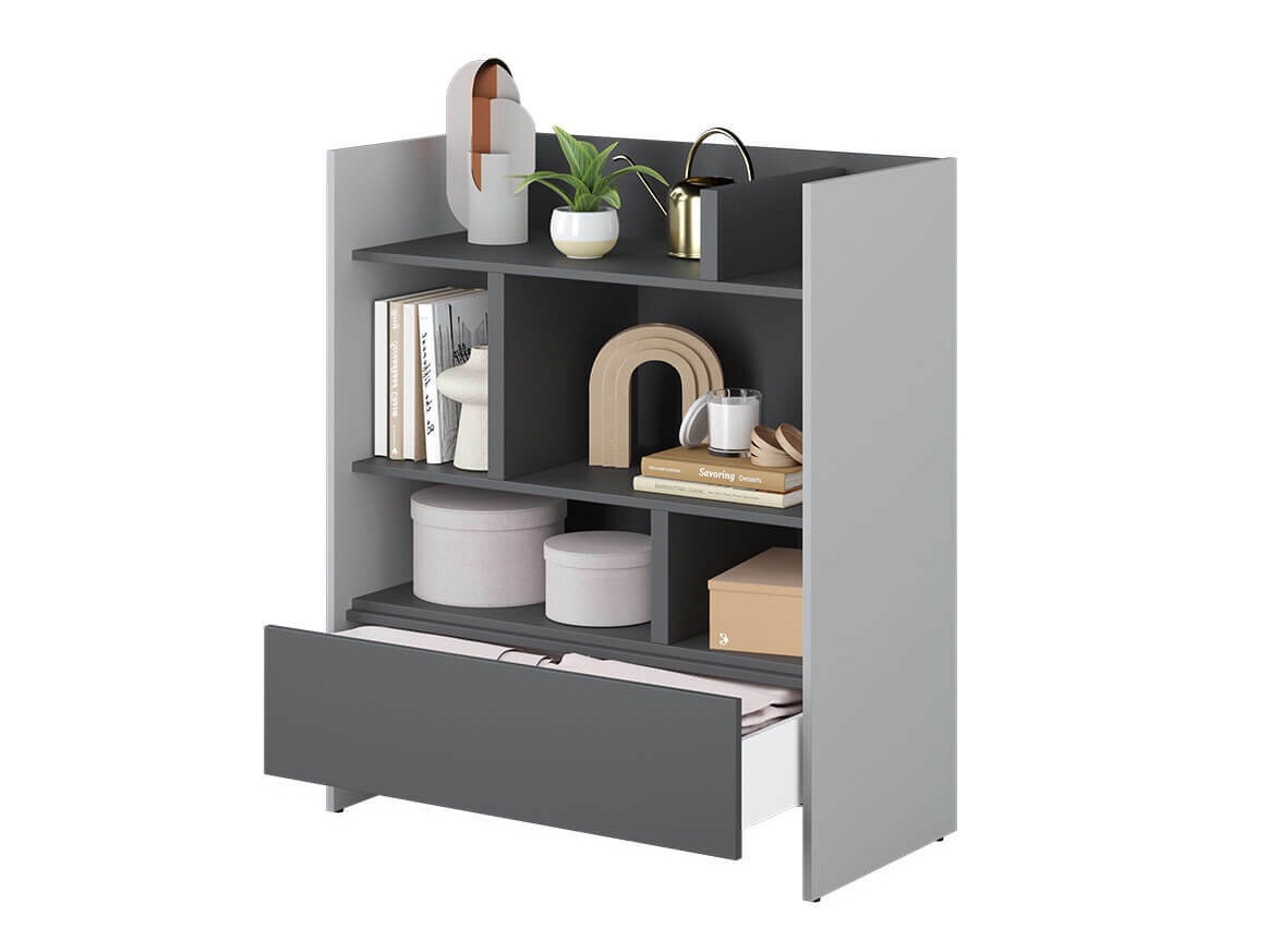 Polica Concept Pro Lenart Levfere 149 (Sivo + Graphite)