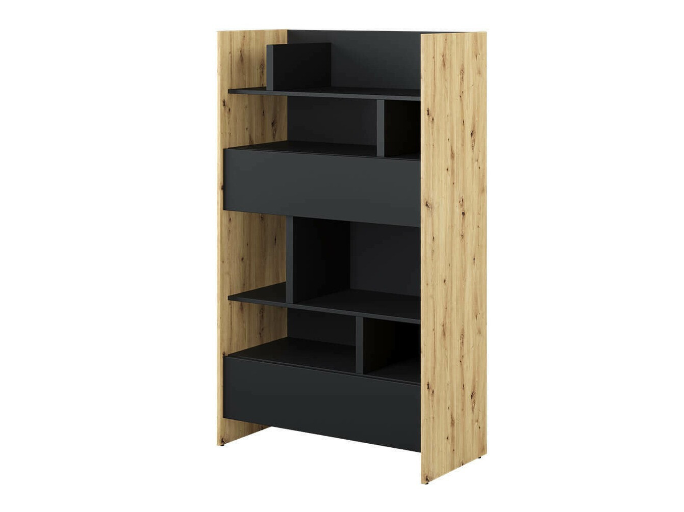 Polica Concept Pro Lenart Levfere 151 (Artisan hrast + Crno)