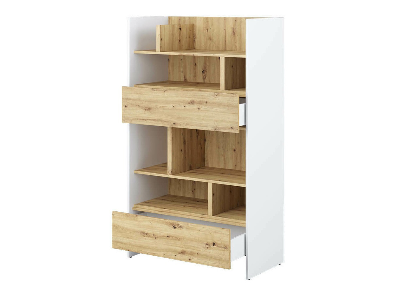 Polica Concept Pro Lenart Levfere 151 (Belo + Zanatski hrast)