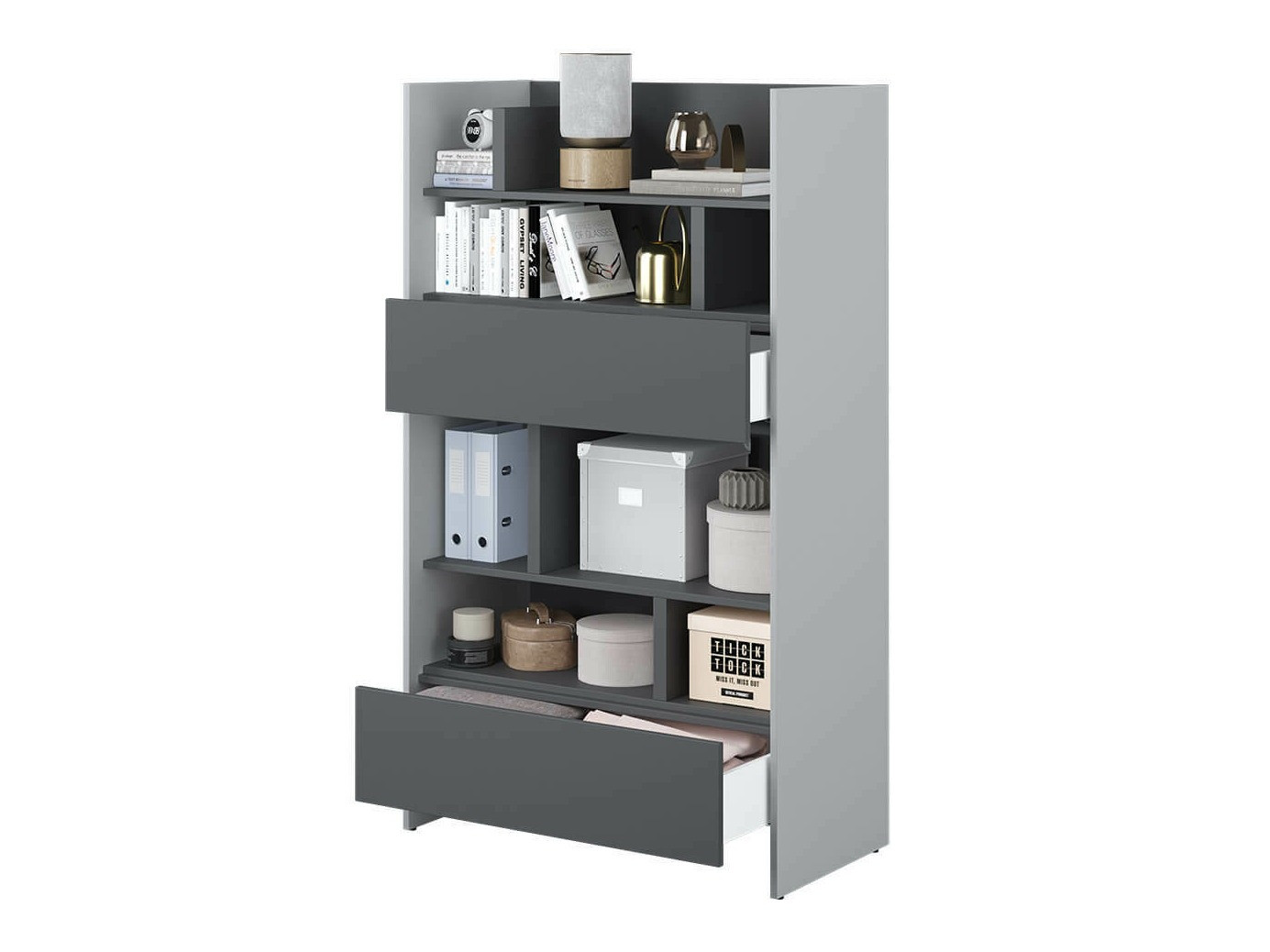 Polica Concept Pro Lenart Levfere 151 (Sivo + Graphite)